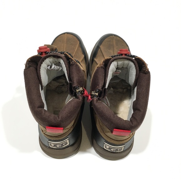 UGG TURLOCK WATERPROOF SNOW BOOTS WALNUT BROWN LEATHER -BIG KIDS US 6 -NEW - Picture 9 of 10